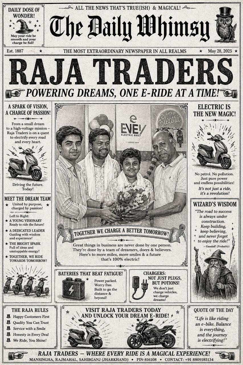 Raja Traders Press Feature and Recognition